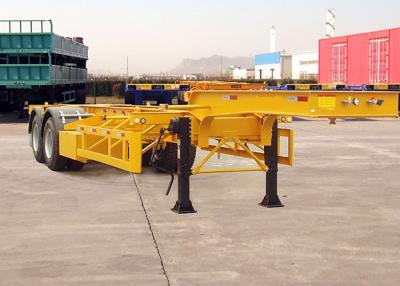 China 40t Payload 30 Feet Gooseneck Skeleton Semi Trailer For Heavy Container Delivery for sale