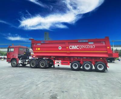 China 22 Cbm U Type Tipping Trailer With Three Axles for sale