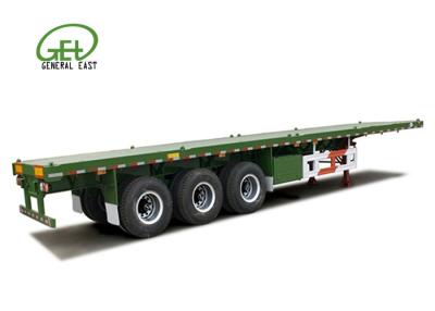 China 60T Capacity 40ft ISO Flatbed Semi Truck Trailer with 3 Heavy Axles for sale