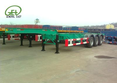 China 40t Payload 40ft 3 Axles Low Platform Skeleton Semi Trailer for sale