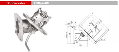 China Stainless Steel 304 Truck Spare Parts For Tank Trucks And Trailer , GETH804A -80 for sale