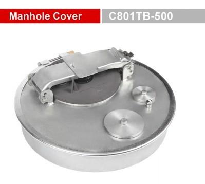 China Carbon Steel Tank Manlid Truck Spare Parts Manhole Cover GETC801TB -500 for sale