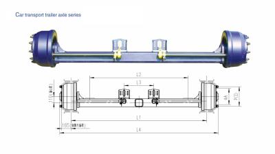 China Trailer Drum Axles Commercial Truck Parts And Accessories Car Carrier Trailer Axle 10T for sale