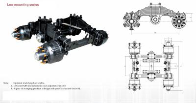 Chine Suspension mécanique Bogie Suspension dans les camions basse série de montage 24T à vendre