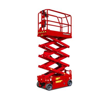 China 25ft Height Lift Safety Single Man Electric Scissor Lift , Motorized Scissor Lift for sale