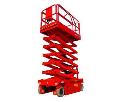 China 14m Small Electric Scissor Lift 45ft Height Lift Four Wheel Drive GETAS1212 for sale