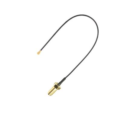 China Ni/Brass 150mm Ipex Low Loss OD1.37 Coaxial Cable To SMA Connector for sale