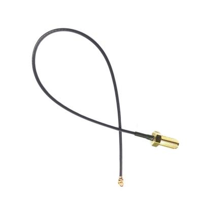 China Ni/Brass OD 1.13 1.37 IPEX Ufl RF Cable Assembly With SMA Plug for sale