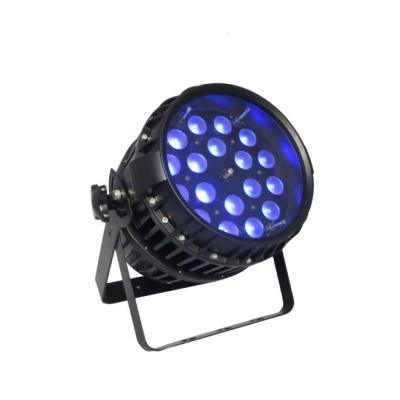 China Aluminum case Guangzhou manufacturers led lights rgbwauv 6in1 18x18w waterproof par ip65 led stage light for sale