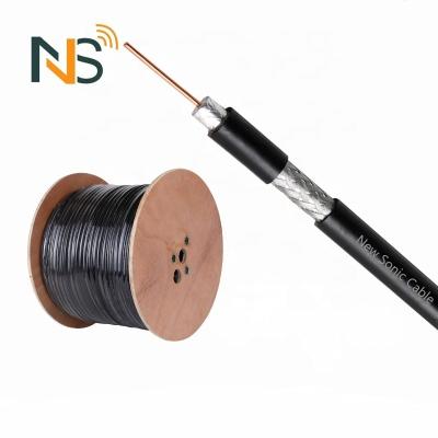 China NS Copper Core 75 Ohm RG6 500 Pure Copper Coaxial Cable RG6 RG59 Coaxial Cable RG59 with Power for sale