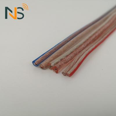 China High Quality 24AWG Speaker White/Red/Black/Transparent 2Cores PVC CCA/Bare Speaker Copper Cable for sale