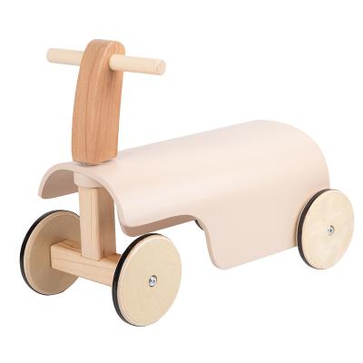 China Wooden Walk Walker Educational Baby Toys Baby Walker Scooter Baby Learning To Early Education Wooden Children's Balance Cart for sale