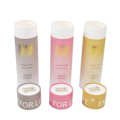 China High Quality Custom Luxury Offset Printing Materials Recycled Pink Paper Tube Jar For Tea for sale