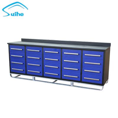 China Easy Heavy Duty Blue 12 Drawer Tool Storage Cabinet Work Bench , Tool Kit , Workshop , Cabinet for sale