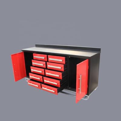 China SUIHE Workbench Stainless Steel Workbench Heavy Duty Tool Chest With Drawer Tool Cabinet And Workbench for sale