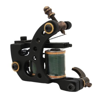 China Permanent Tattoo Machines Best Price High Quality 10 Wraps Green Coil Tattoo Gun For Shader for sale