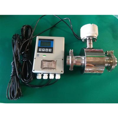 China 2inch Beer/Beverage Impulse Milk Juice Alcohol Water Flow Meter Sensor Food Grade Sanitary Pipe Flow Meter for sale