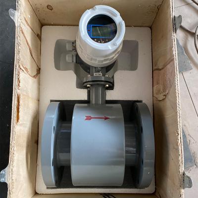 China PTFE/PFA/F46/Neoprene/Polyurethane 4 20ma Output Magnetic Concrete Electro Flow Meter 20mpa Mud Acid Sewage Water Flow Meters for sale