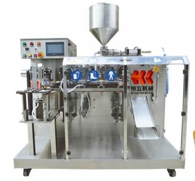 China China wholesale custom modern style 3 side seal premade automatic horizontal pouch packing machine for juice liquid for sale