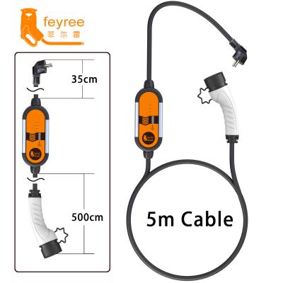 China Type - 2 Electric Vehicle Charger 16A Portable Charging Cable Type - 2 Schuko 3.5KW 16A Plug Electric Vehicle Charging Station for sale