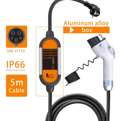 China American Standard 16a New Energy Type 1 AC Battery Portable Charging Vehicle 0-3.5kw Household Emergency Charging Gun 3.5KW 16A for sale