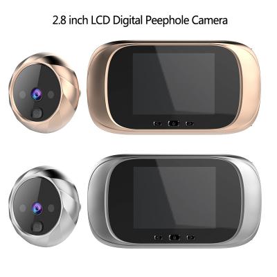 China 2.8 Inch LCD Color Screen Digital Photography Door Bell Outdoor 90 Degree Door Eye Hole Door Bell Electronic Camera Viewer for sale