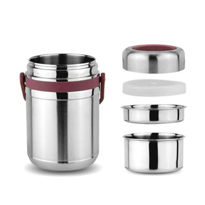 China Hot Sale Stainless Steel Heatable Food Carrier Lunch Box Keep Warm 24 Hours Food Warmer Thermos With Handle for sale