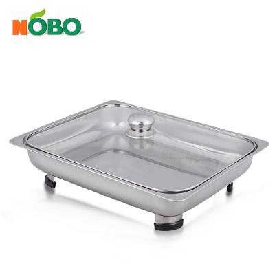 China New Easily Assembled Economical Food Warmer Stainless Steel Buffet Stove With Lid for sale