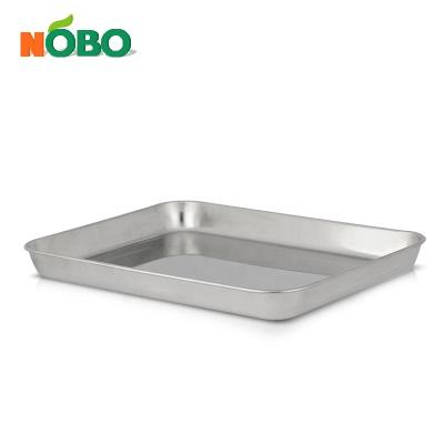 China Unbreakable Serving Tray Wholesale Stainless Steel Metal Serving Tray Custom Rolling Tray With High Quality for sale