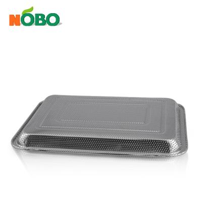 China Modern Customized Middle East Style Stainless Steel Rectangular Punching Steamer Tray for sale