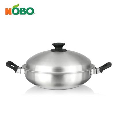 China Tenpura Viable Japanese Multi-Wire Wok Pan Divider Fryer Stainless Steel Metal Frying Chinese Wok with Oil Purifier for sale