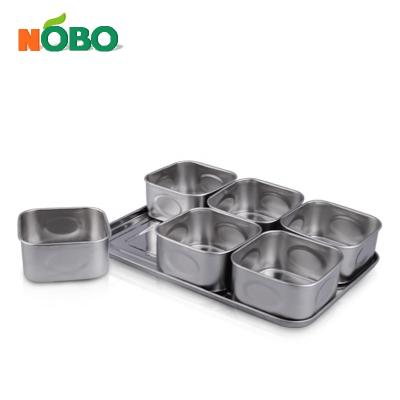 China China Factory Sustainable Condiment Service Set Spice Containers Stainless Steel Seasoning Pot With Cheap Price for sale