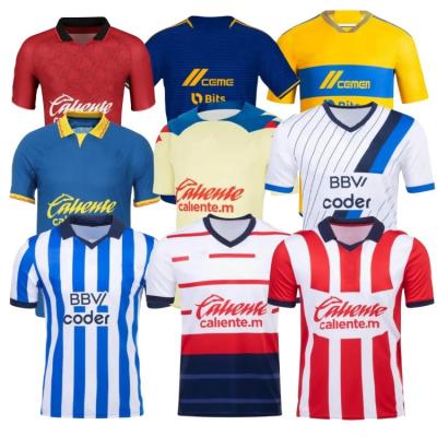 China Quick Dry 23 24 Mexico club women football jersey home away  soccer jersey lady Monterey america Chivas tiger girls soccer uniform for sale