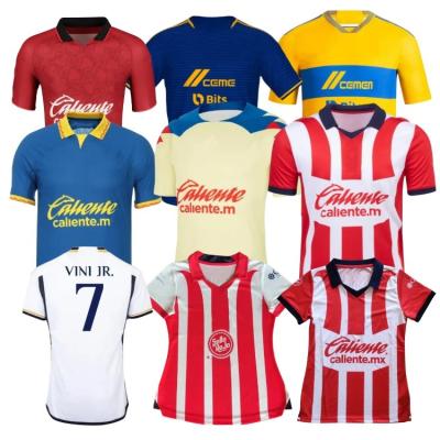 China Quick Dry men women youth kids Mexico club women football jersey soccer jersey lady Monterey america Chivas tiger girls soccer uniform for sale