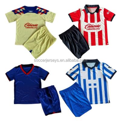 China Quick Dry cheap soccer jersey sets Monterey america Chivas tiger Cruz Azul youth football jersey children soccer uniform kids for sale