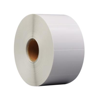 China Factory price 80g Woodfree paper / 80g TOP viscosity thermal white gloss sticker self adhesive roll paper glued paper for sale