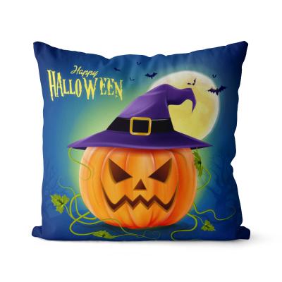 China 2021 New Pumpkin 45cm American Home Amazon Printing Pillowcase Plush Halloween Anti-static Short Pillowcase for sale