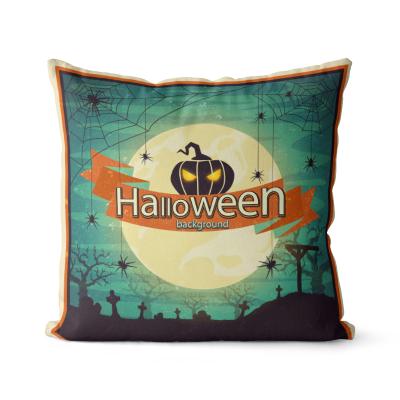 China Diy Halloween Pumpkin Embrace Anti-static Border Pillowcase To Trace New Amazon Home Bed Cushion Waist Pillowcase for sale