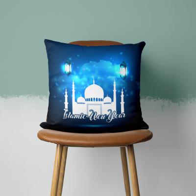 China 2021 New Product Ramadan Festival Moon Plush Short Border Printed Cushion Sofa Pillowcase Anti-static Household Items for sale