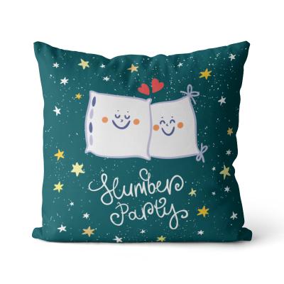 China Anti-static single-sided printing cute cartoon Nordic cool single-sided hugging pillowcase removable and washable square pillow homestay plush short pillow for sale