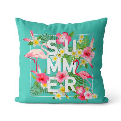 China Modern minimalist short bedroom anti-static explosive pillow print plush home INS wind flamingo small fresh pillow for sale