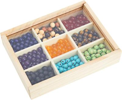 China America wholesale wooden box with lid, 9 compartments storage box for sale