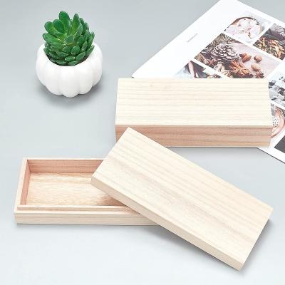 China America good quality craft wooden box, natural bamboo box wooden storage box, DIY art and hobby for sale