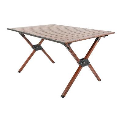 China New Design 2022 Outdoor Camping Korea Foldable GRILL Egg Roll Table Portable Foldable Wooden Camping Picnic Table for sale