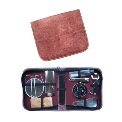 China Professional PU/PVC 6pcs Manicure Kit Set VW-MS-788 For Men's Beard Razor Cleaning Set for sale