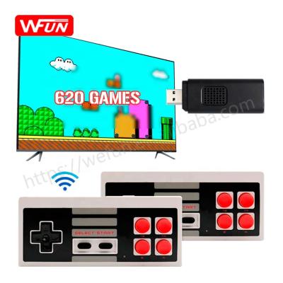 China ABS AV Output Wireless Control 2.4G Retro U Box 620 Games 8 Bit Mini Video Game Stick Console For Kids Gifts for sale