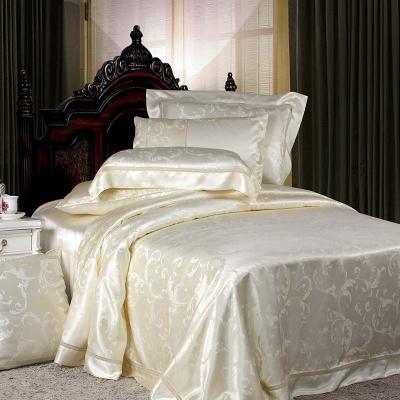 China Folded 100% Pure Silk Mulberry Comforter Pillow Sheet Bedding Sheet Set for sale