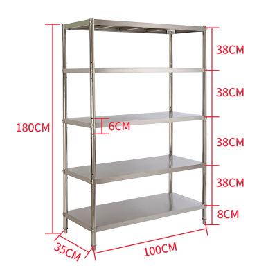 China Single-Sided 5 Layers Modern Stainless Steel Rack Storage Rack Ladder Metal Rack Storage Display Stand / Rack for sale