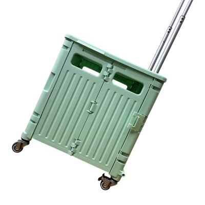 China PP Plastic Alloy Handle Folding Shopping Trolleys Small Trolleys For Shopping for sale