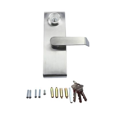 China Rated stainless steel fire door lock manufactor external trim for panic exit device for sale